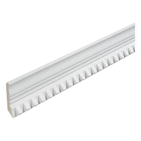 Ekena Millwork 3 3/4"H x 3 3/4"T/S x 2 1/2"P, 16' Length, Crown Dentil Moulding MLD404-16